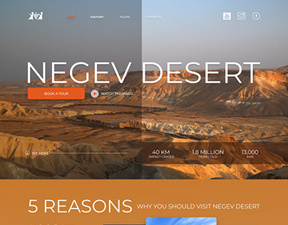 Negev Israel Desert web Design UX/UI