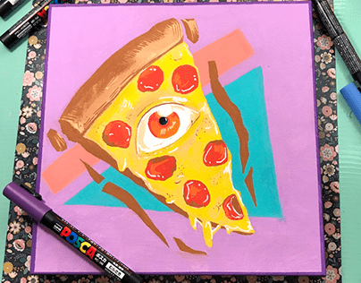 Pizza Boi- Posca Pen Painting