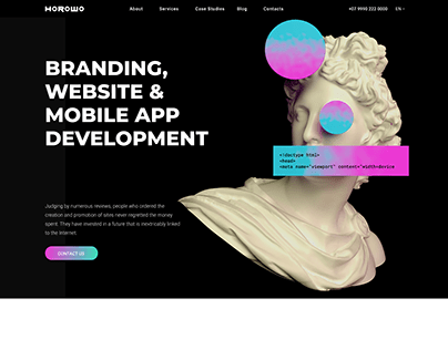 Design for a web studio page