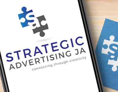 Strategic Advertising JA logo and business card
