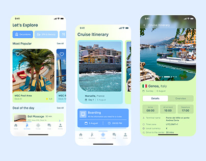 Cruise Tour App | UI-UX Design