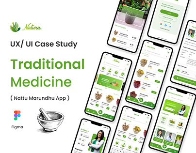 Natura - Traditional Medicines App UX/UI Case Study
