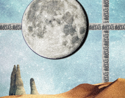 Caballero on the Moon Collage Poster