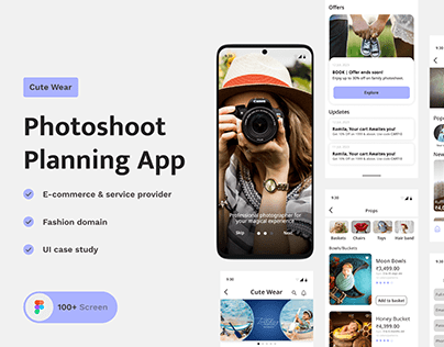 Photoshoot planning app|Android presentation|Cute Wear