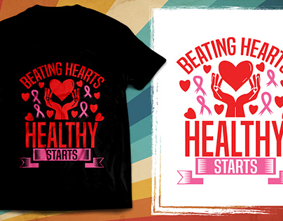 World heart diseases awerness day t-shirt design