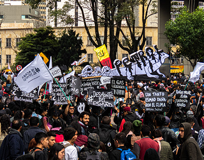Protesta de Universidades en Bogotá