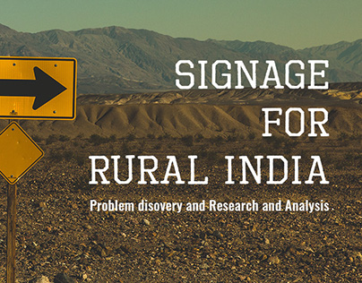 UX Research - Signage for Rural  India