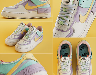 Nike Air Force 1 Shadow Pale Ivory 3D model