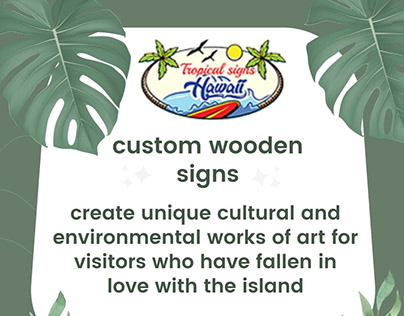 Custom wood sign in Hawaii