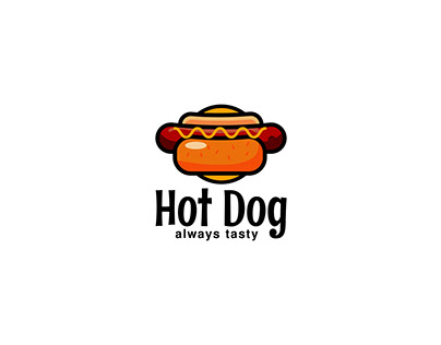 Hot Dog Tasty Food Restaurant Abstract Logo Design