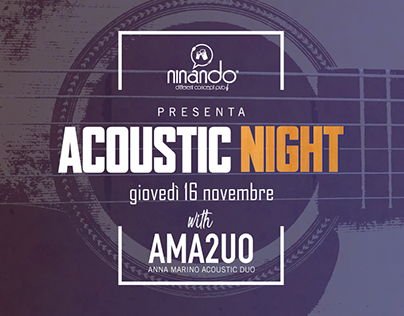 Facebook cover event for an acoustic show