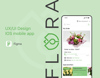The IOS mobile app for purchasing flowers