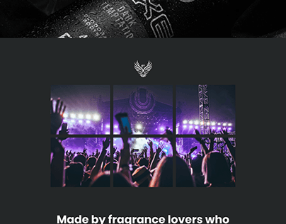 Landing Page for a Fragrance Company