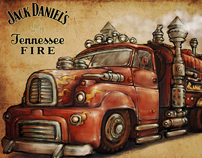 Jack Daniel´s Tennessee Fire - Steampunk festiva truck