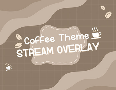 FREE Vtuber Coffee Theme Twitch Stream Overlay