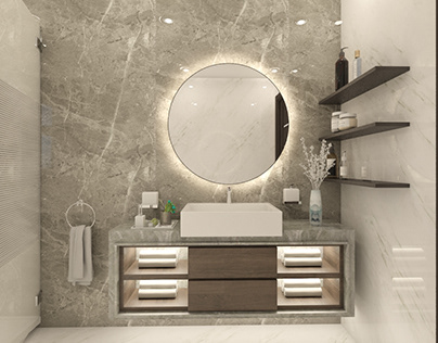 Project thumbnail - luxury Bathroom at 6th of october apartment