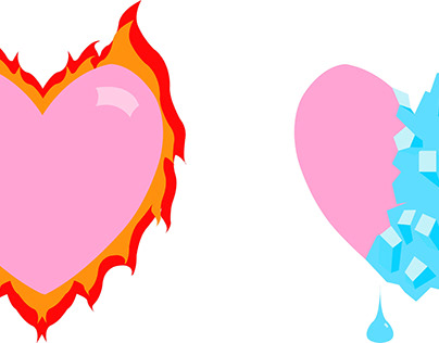 "Burning love thaws frozen heart" Digital Shirt Design