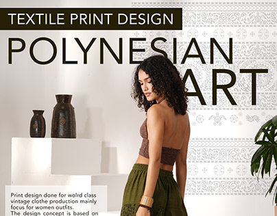 Textile Print Design - Polynesian Art