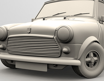 Austin Mini 3D Model and retouching