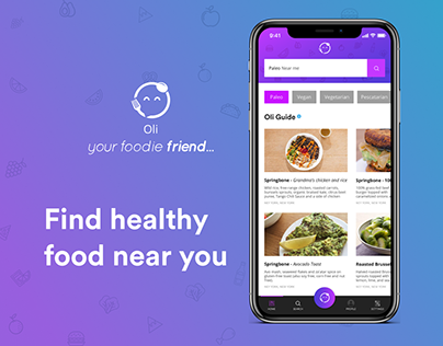Oli - healthy food Web and mobile app