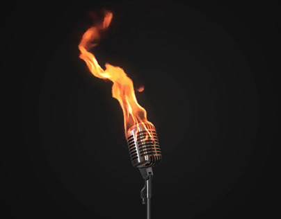 Microphone on fire