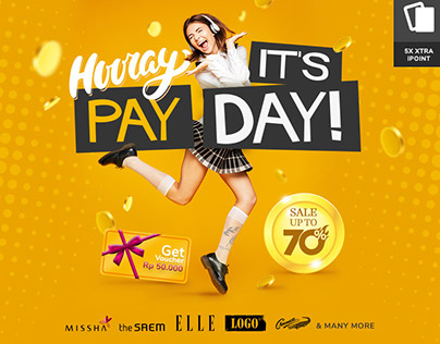 Hooray! It's Payday Landing Page Banner