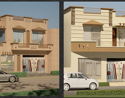 5 marla House front elevations