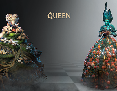 Chess figures Queen