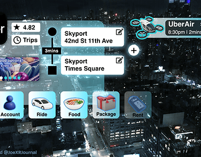 Uber Air Augmented Reality Interface Concept