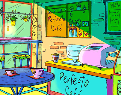 Color and Light studies of Perfecto Cafe Background