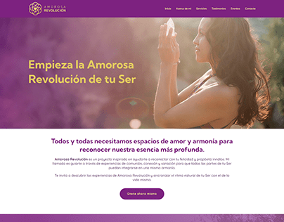 Diseño Web One Page para Amorosa Revolución