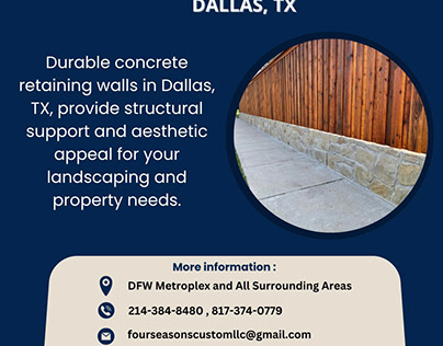 Expert Concrete Retaining Walls in Dallas, TX