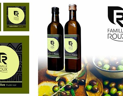 logo de marque d'huile d'olive artisanale