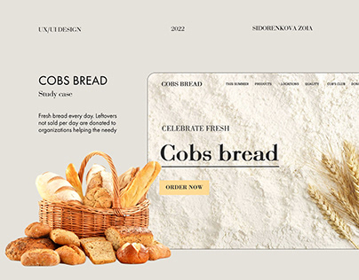 Landing page - Cob's bread