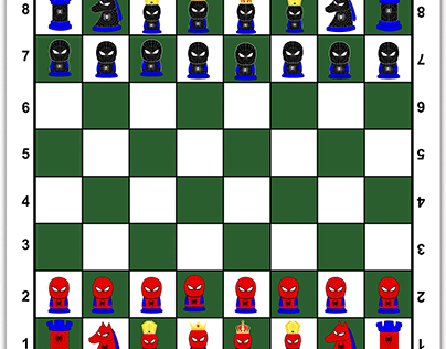 Spider man theme chess