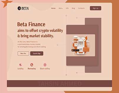 Beta Finance Landing Page