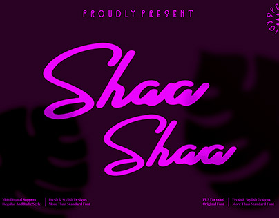 Shaa Shaa - Script style font