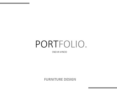 Furniture Design - Masters Portfolio