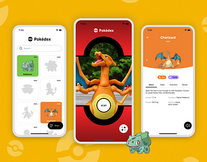 Pokédex UI Design for iOS App