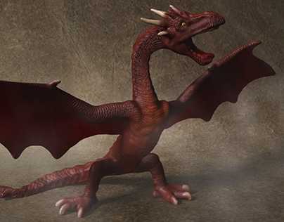 Red Dragon 3D Model Rigged
