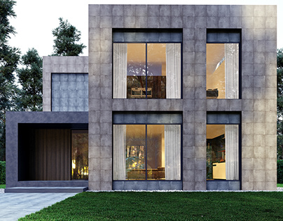 Visualization of the exterior of a private house