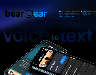 Bear ear | App UI/UX kit and interactive prototype