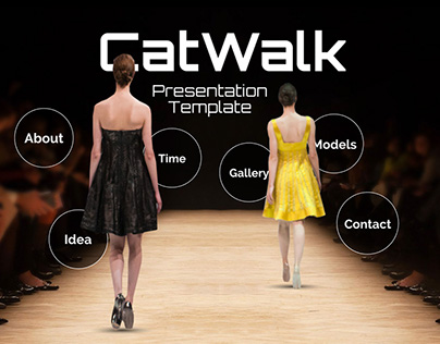 Catwalk Models on Runway Presentation Template