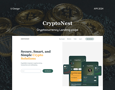 Project thumbnail - CryptoNest Landing page