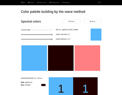The wave method of building color palette