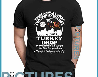 First annual WKRP thanksgiving day Turkey drop shirt.