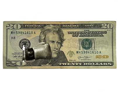 20 dollar bill (Andrew Jackson Punched)