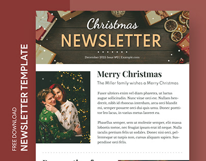 Free Christmas Family Newsletter Template