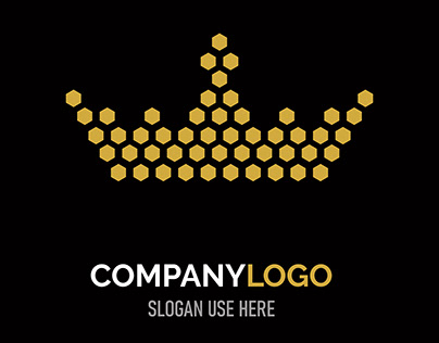Modern Minimalist Crown logo template