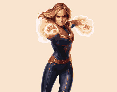 Captain Marvel - vector poster